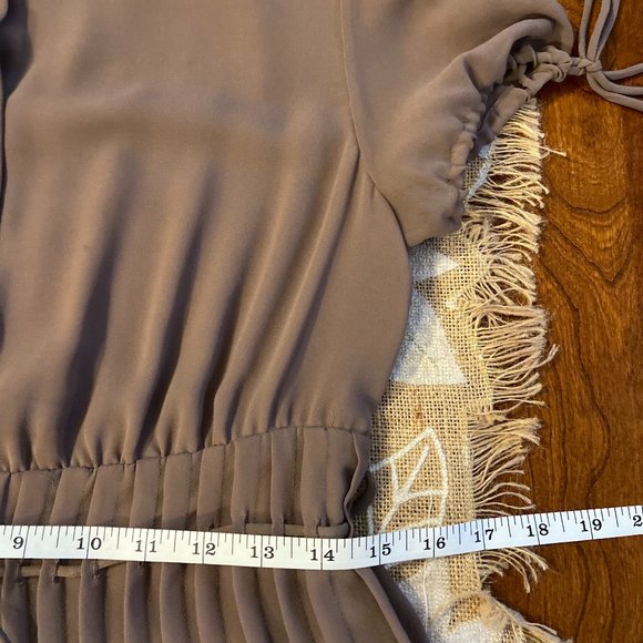 Isaac Mizrahi flowy brown short sleeve dress, size S - Picture 7 of 10